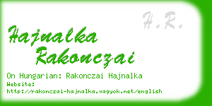 hajnalka rakonczai business card